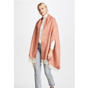 Beautiful madewell wool cape scarf orange pink